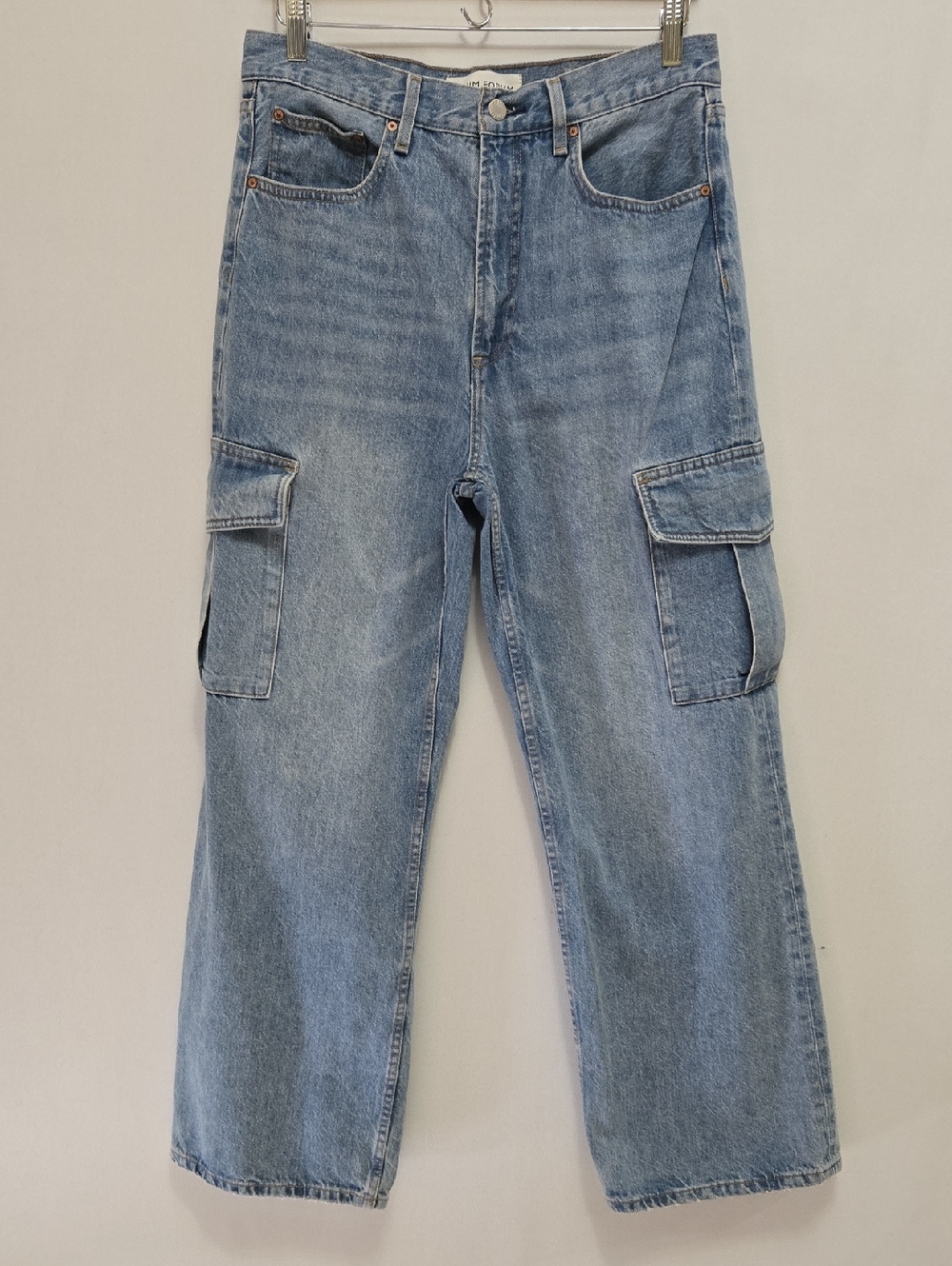Aritzia Denim Forum Farrah‎ Hi Rise Wide Leg Cargo Jeans Size 31 - Picture 4 of 16